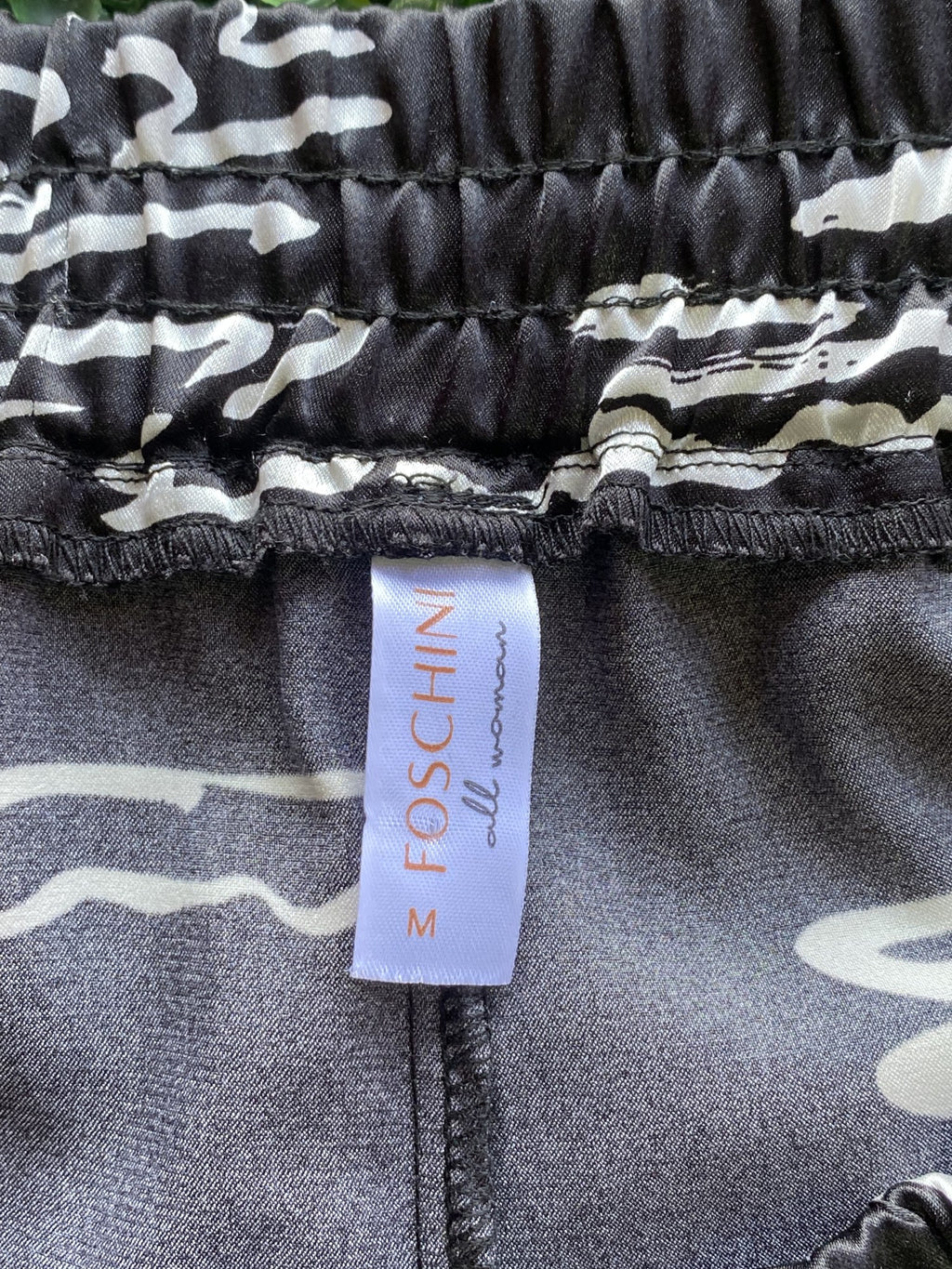Foschini Black Abstract Print Wide-Leg Pants — brand