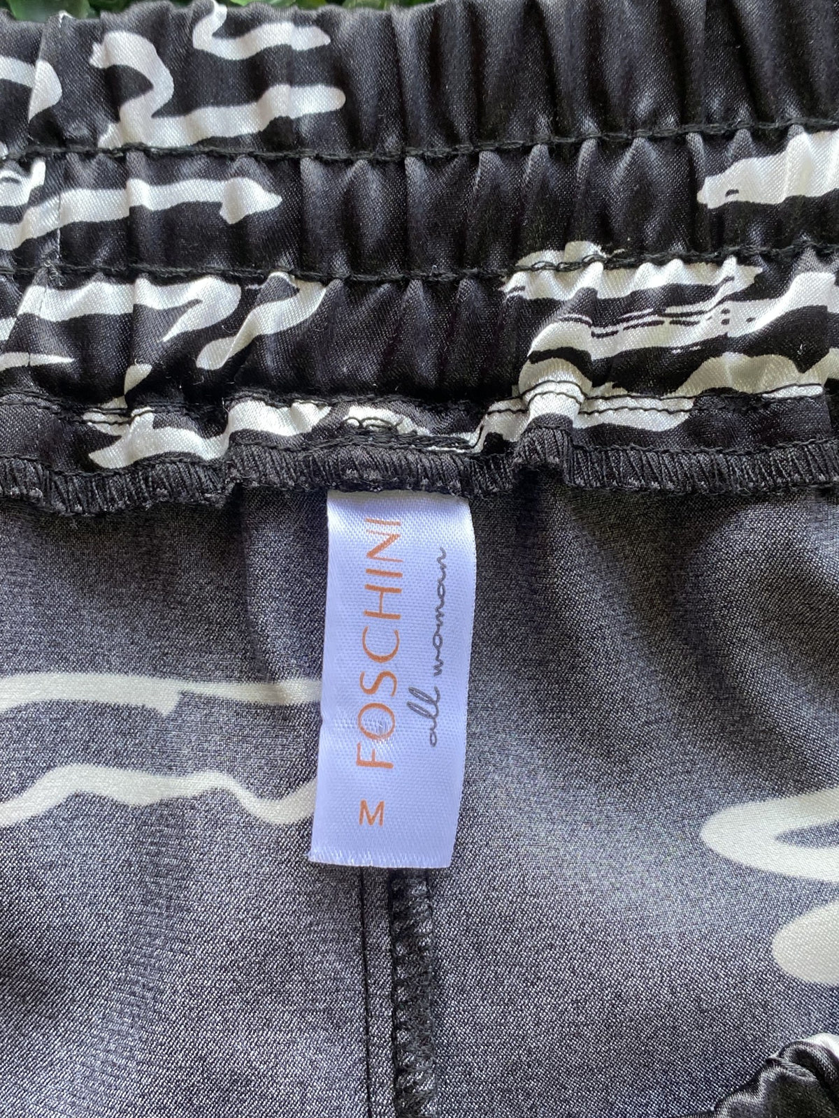 Foschini Black Abstract Print Wide-Leg Pants — brand