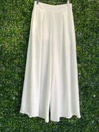 New Feeling Ivory Flowing Wide-Leg Pants — front, clip hanger