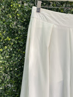 New Feeling Ivory Flowing Wide-Leg Pants — detail
