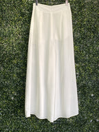New Feeling Ivory Flowing Wide-Leg Pants — back