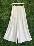 New Feeling Ivory Flowing Wide-Leg Pants — front
