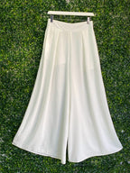 New Feeling Ivory Flowing Wide-Leg Pants — front