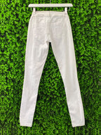 Sissy Boy White Stretch-Cotton Distressed Skinny Jeans