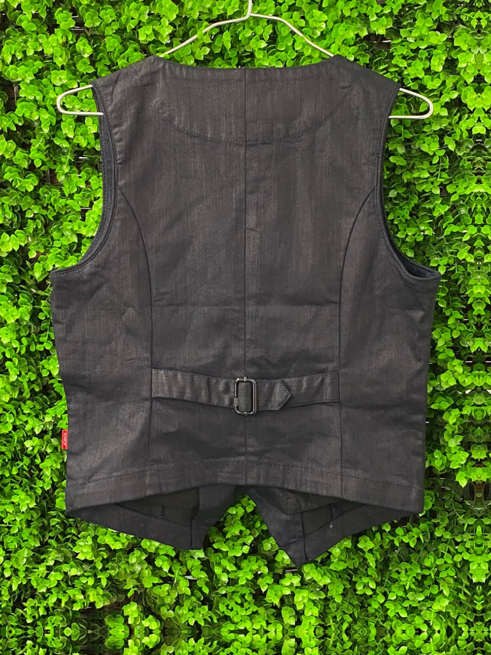 Only Jeans Black Denim Waistcoat