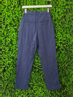 H&M Navy Cotton-Linen Slim Trousers – Teen 164