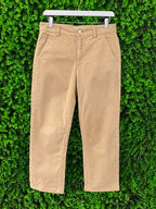 Country Road Camel Stretch Cropped Trousers