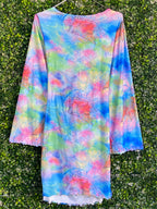 The Fix Multicolour Tie-Dye Ruched Mini Dress — back