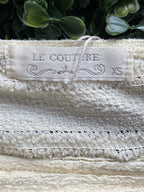 Le Couture Cream Textured Tie-Strap Maxi Dress — brand