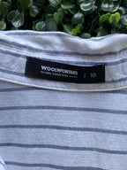 Woolworths Cream Pinstripe Shirt Dress — brand