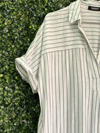 Woolworths Cream Pinstripe Shirt Dress — detail