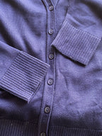 Hloba Clothing Deep Navy Button Front Cardigan — detail