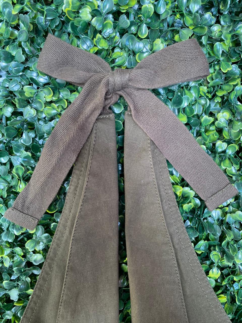 Olive Utility Halter Waistcoat / Sleeveless Vest