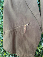 Olive Utility Halter Waistcoat / Sleeveless Vest