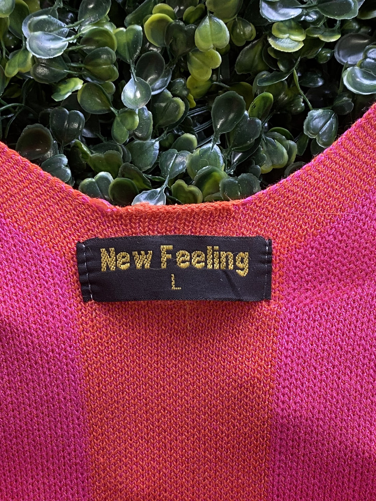 New Feeling Pink & Orange Colourblock Knit Maxi Dress — brand