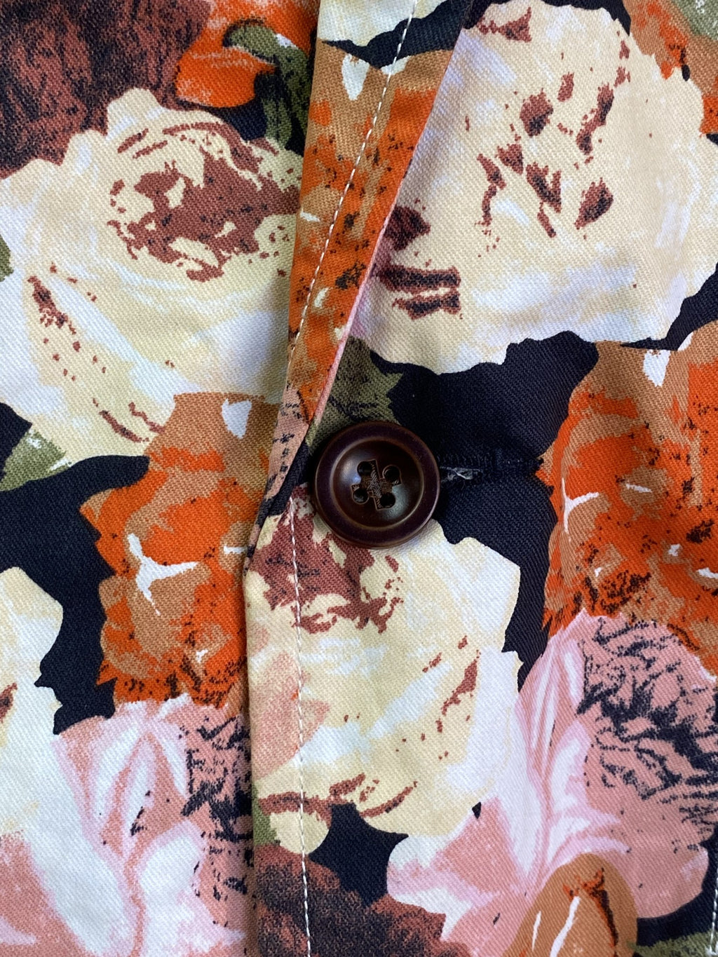 Nikos Rust & Blush Floral Tailored Blazer — detail
