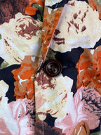 Nikos Rust & Blush Floral Tailored Blazer — detail