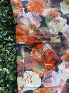 Nikos Rust & Blush Floral Tailored Blazer — detail