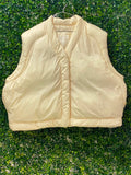 Cream Puffer Vest — front