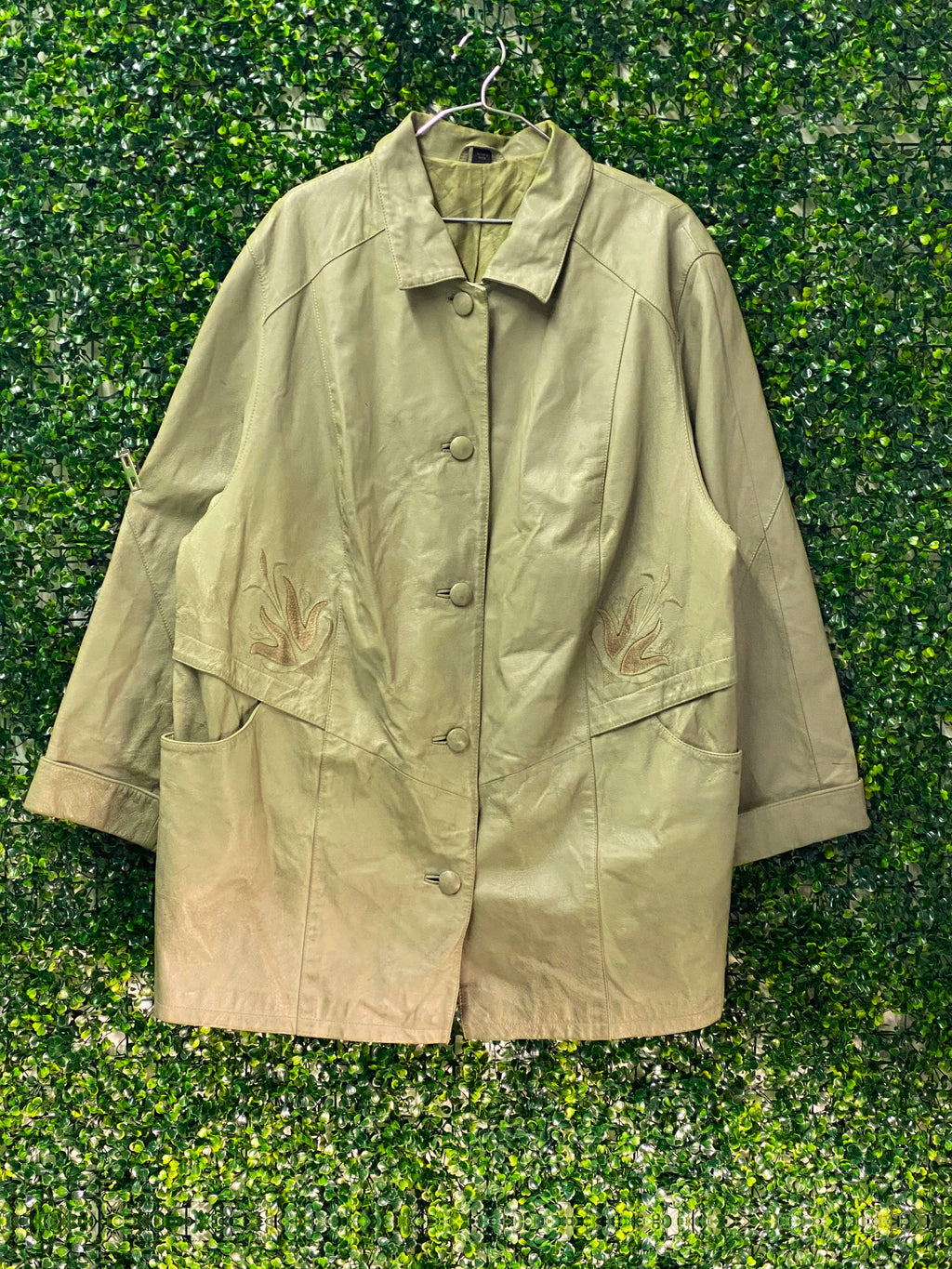 Stone Embroidered Lightweight Coat — front