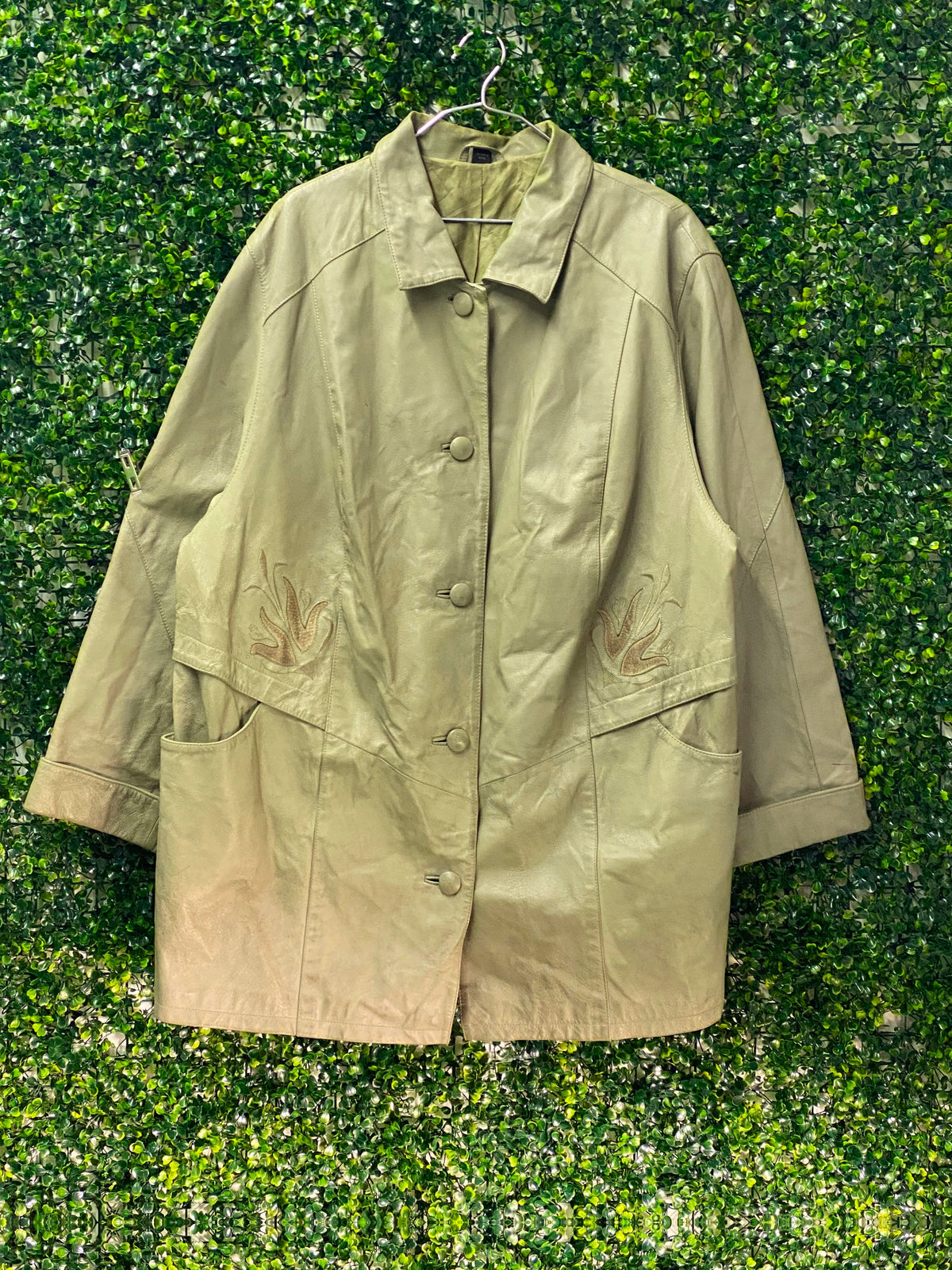 Stone Embroidered Lightweight Coat — front