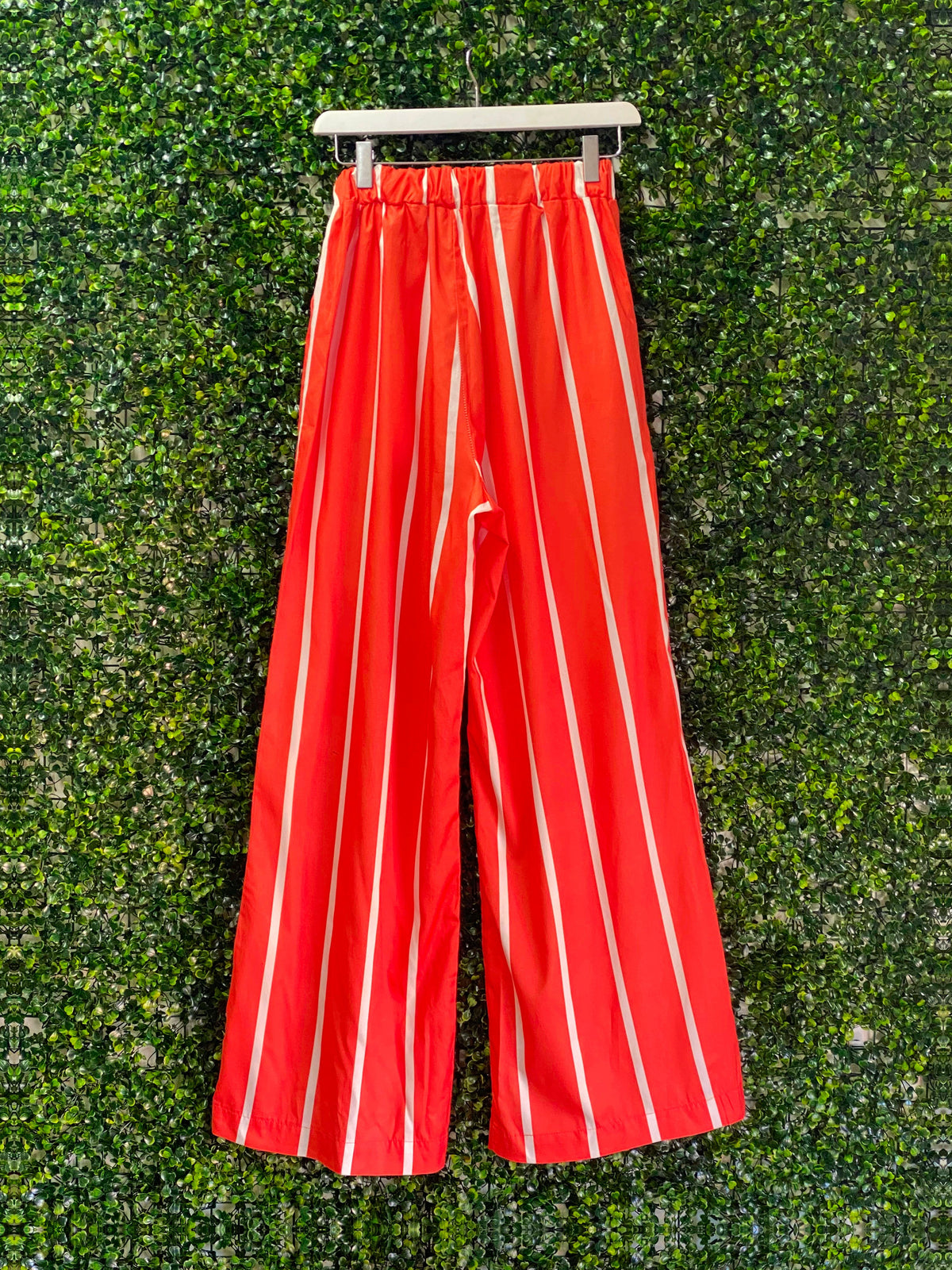 Orange Stripe Wide Leg Trousers — back