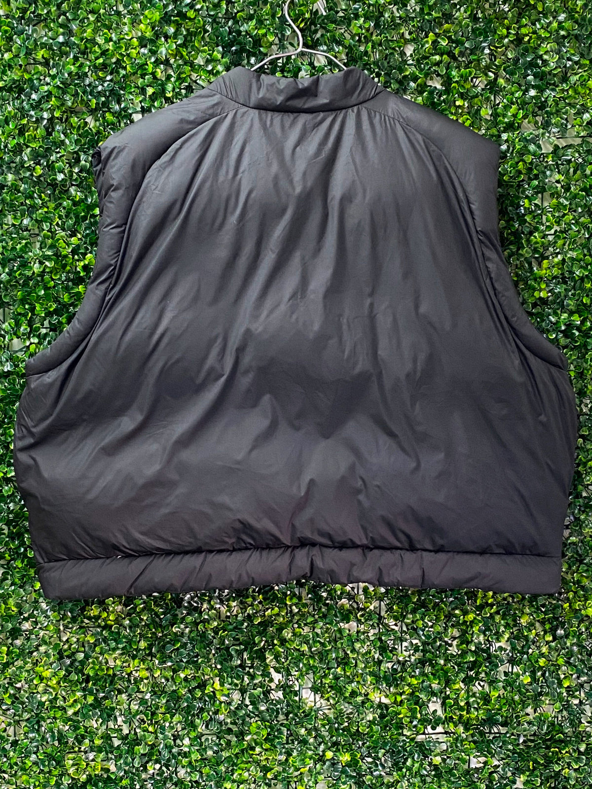 Charcoal Puffer Vest — back