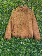Brown Shaggy Faux Fur Jacket — back