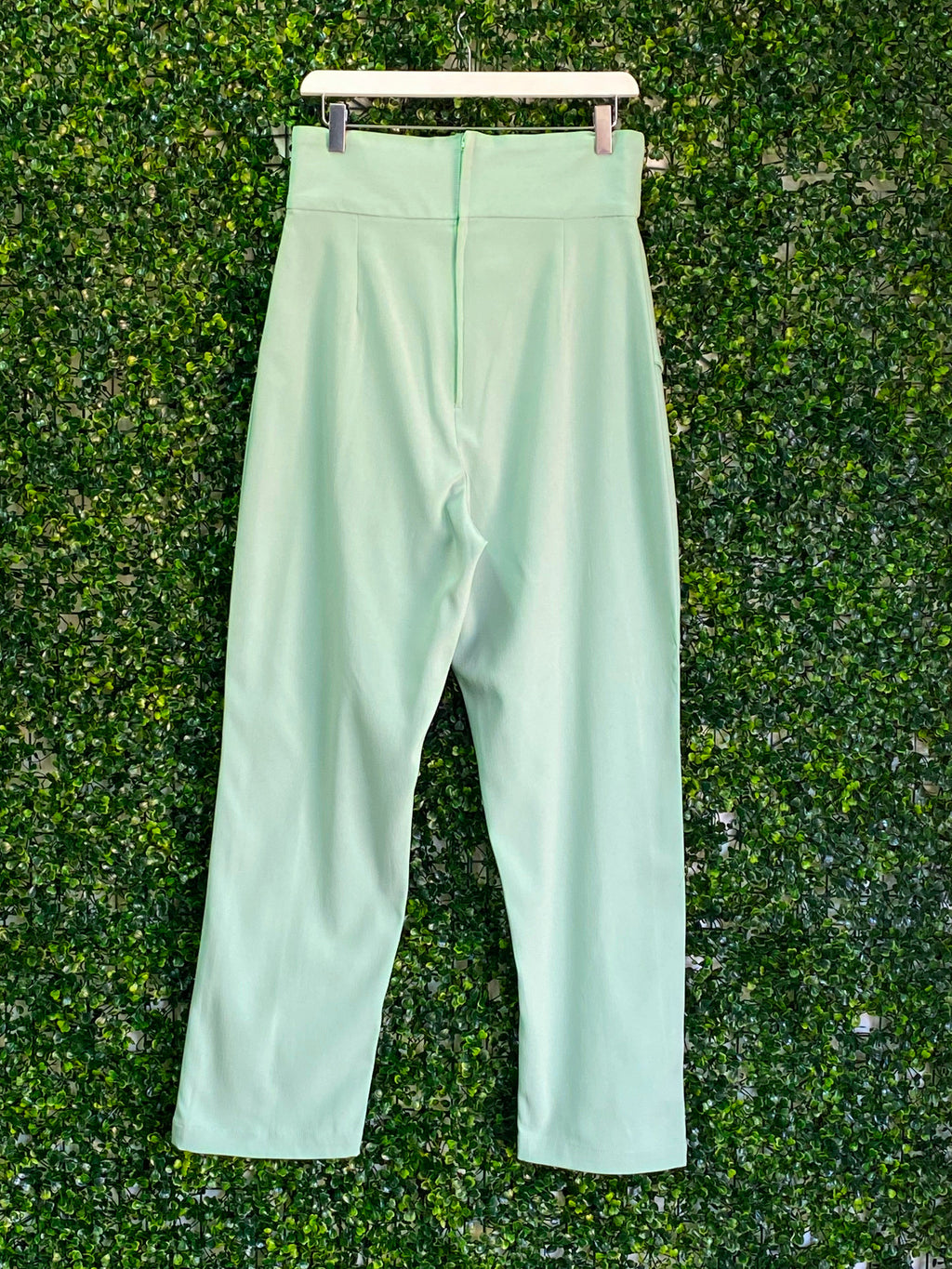 ALMONDANT Mint Tailored Trousers — back