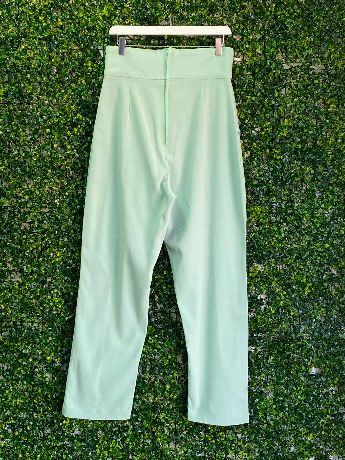 ALMONDANT Mint Tailored Trousers — back
