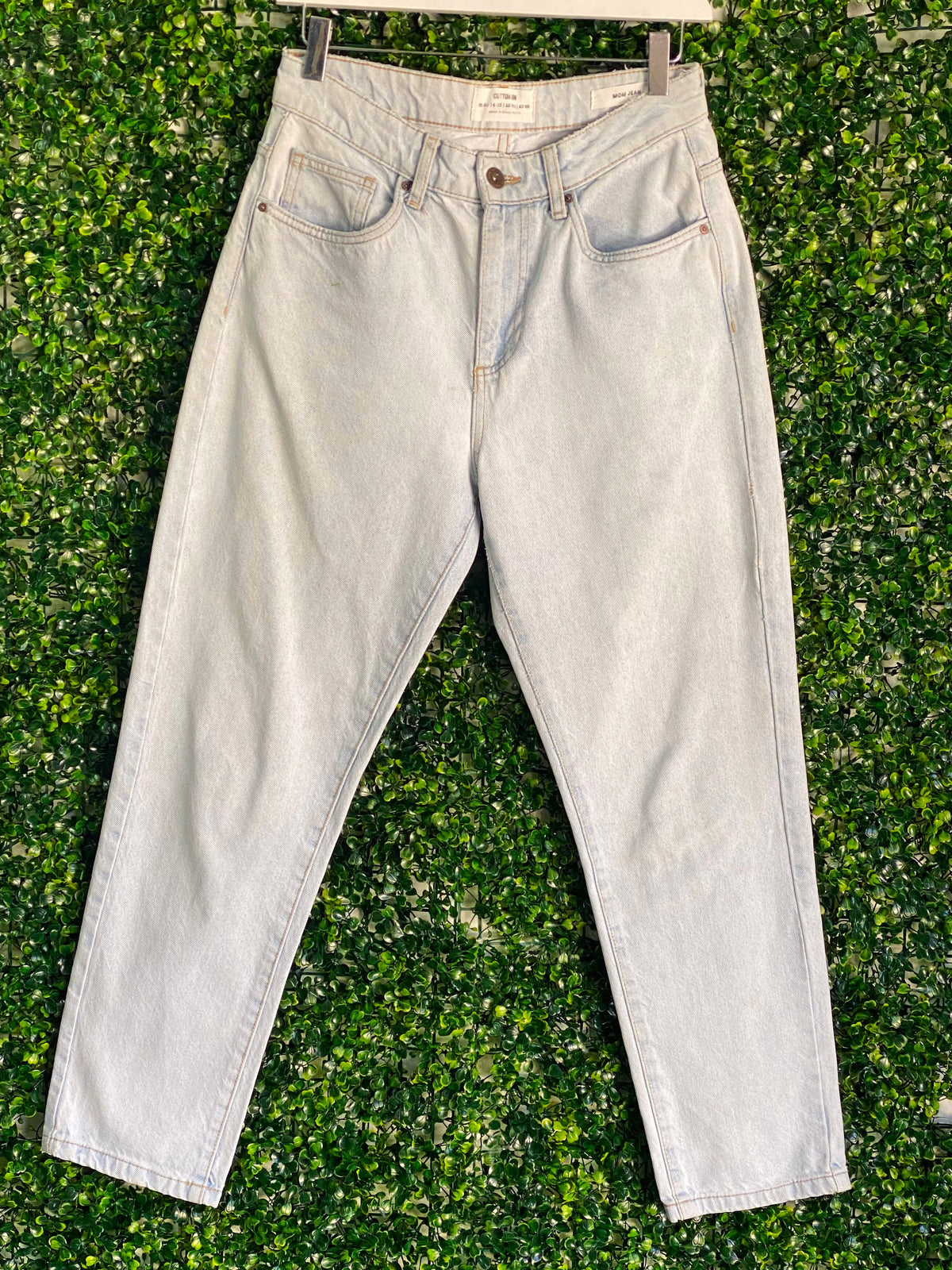 Cotton On Light-Wash Mom Jeans — front