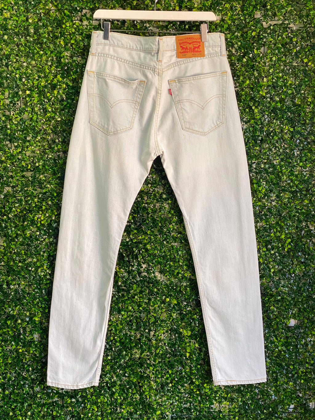 Levi's 510 Off-White Skinny Jeans — back
