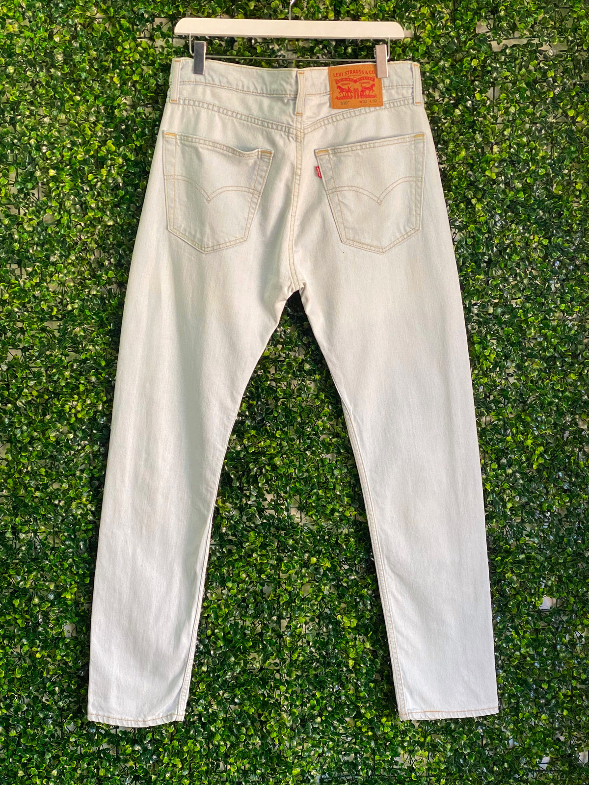 Levi's 510 Off-White Skinny Jeans — back