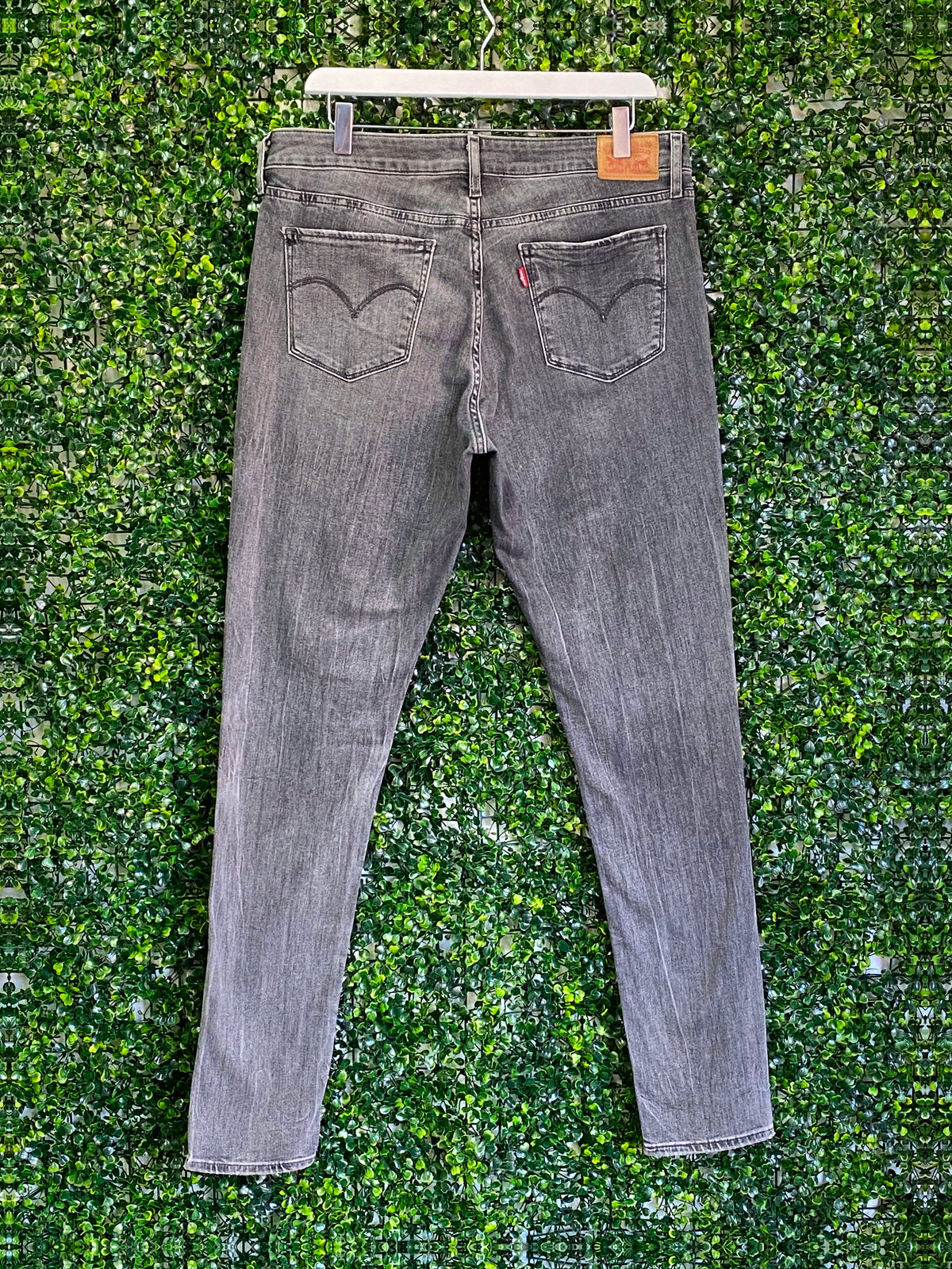 Levi's 711 Skinny Charcoal Grey Jeans — back