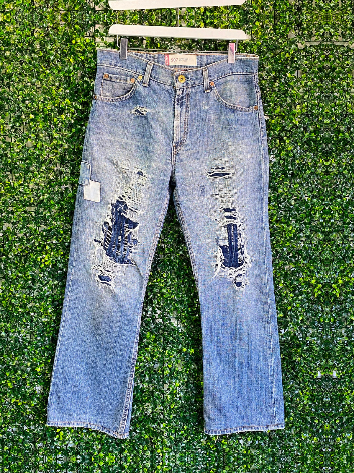 Levi's 507 Distressed Standard-Fit Jeans — front