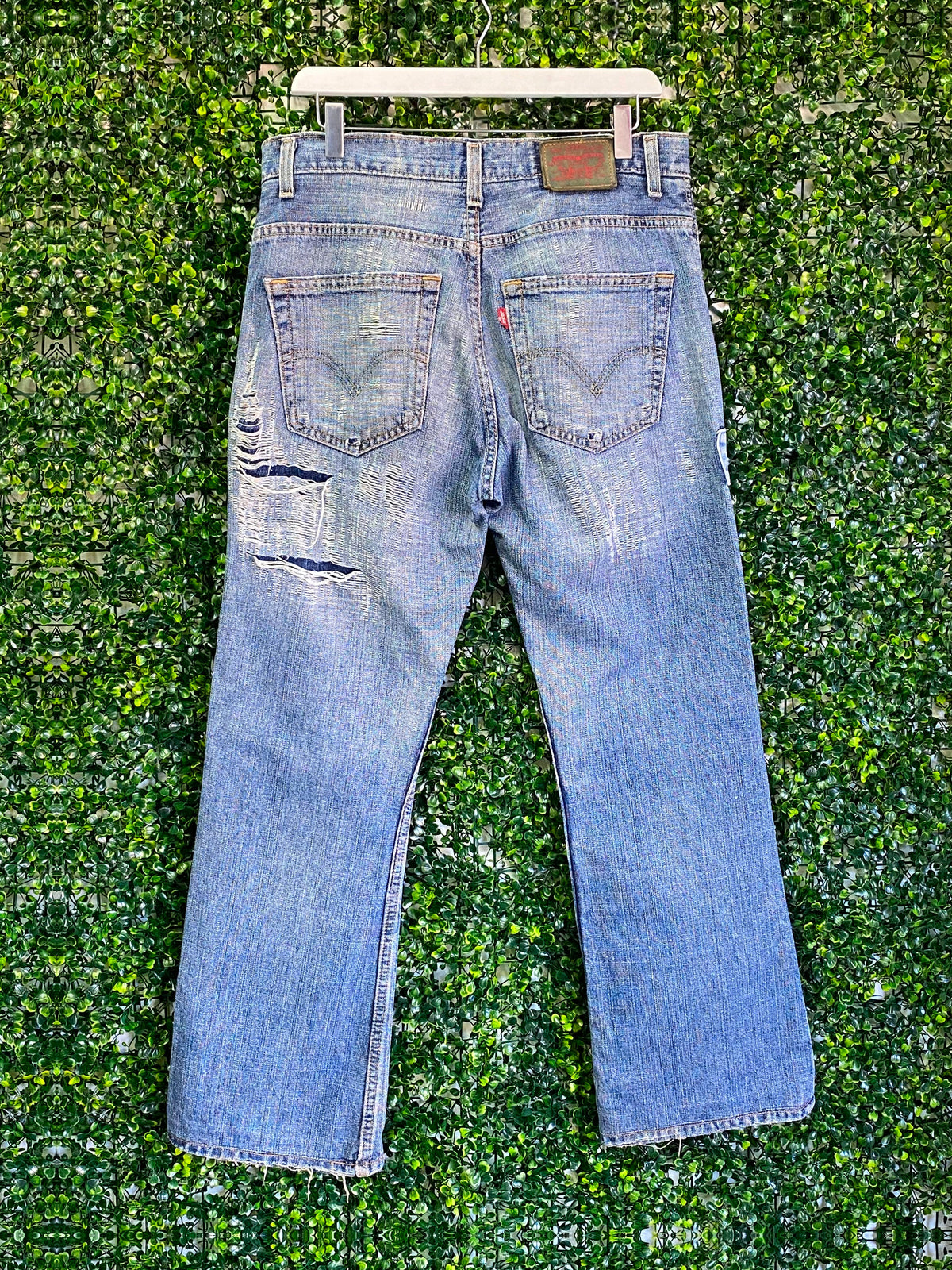 Levi's 507 Distressed Standard-Fit Jeans — back