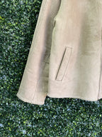 MAN Taupe Faux-Suede Sherpa-Lined Jacket — detail
