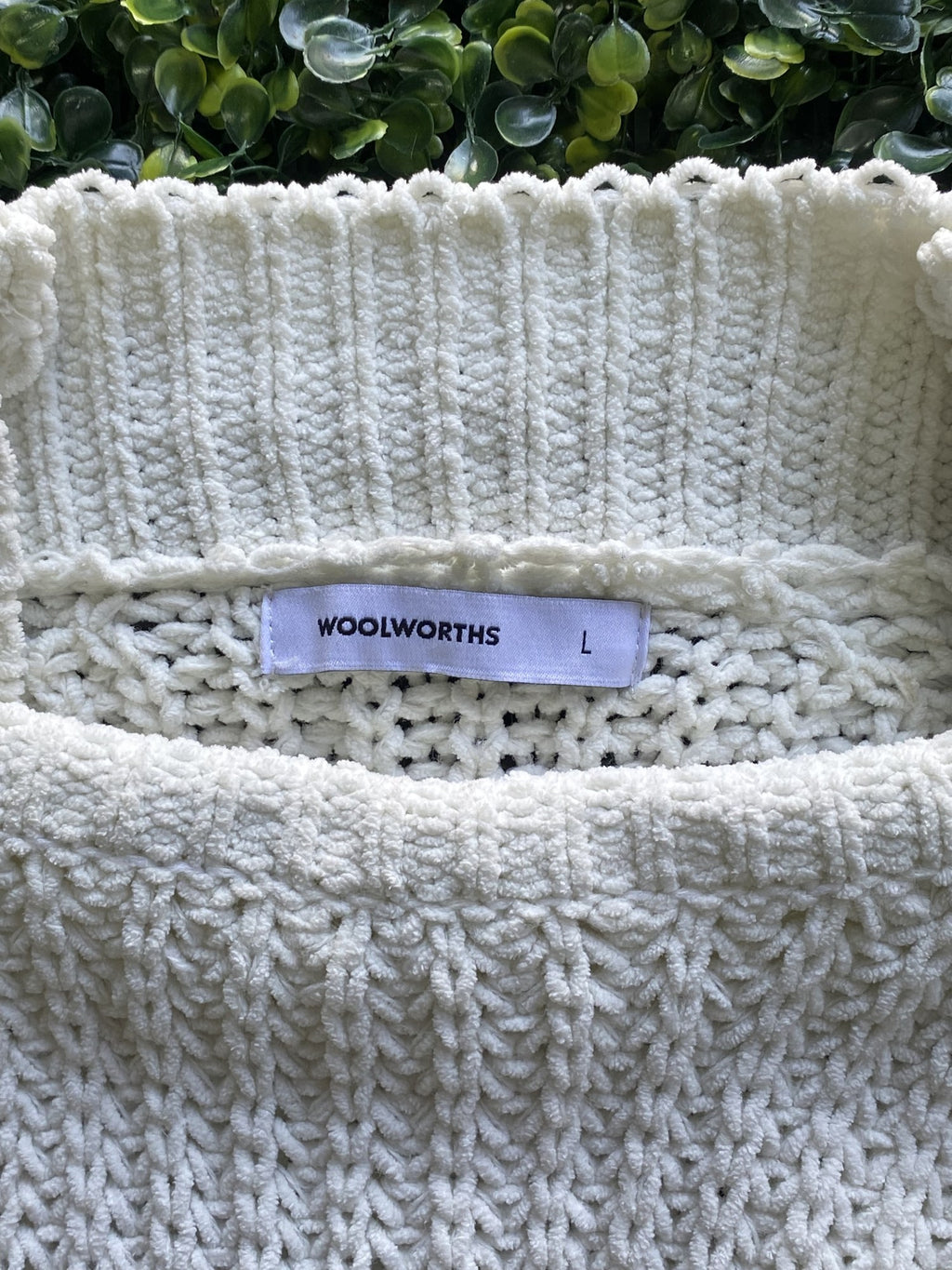 Woolworths Cream Chunky Knit Sweater — brand