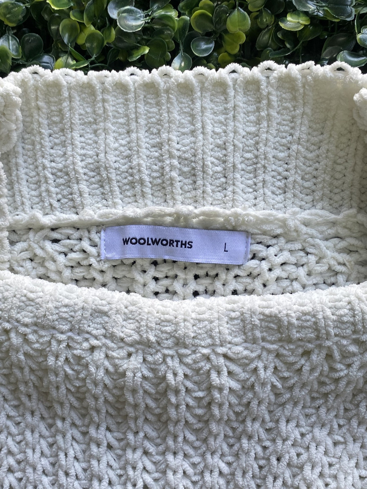 Woolworths Cream Chunky Knit Sweater — brand