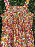 Multicolour Ditsy Floral Shirred Wide-Leg Jumpsuit