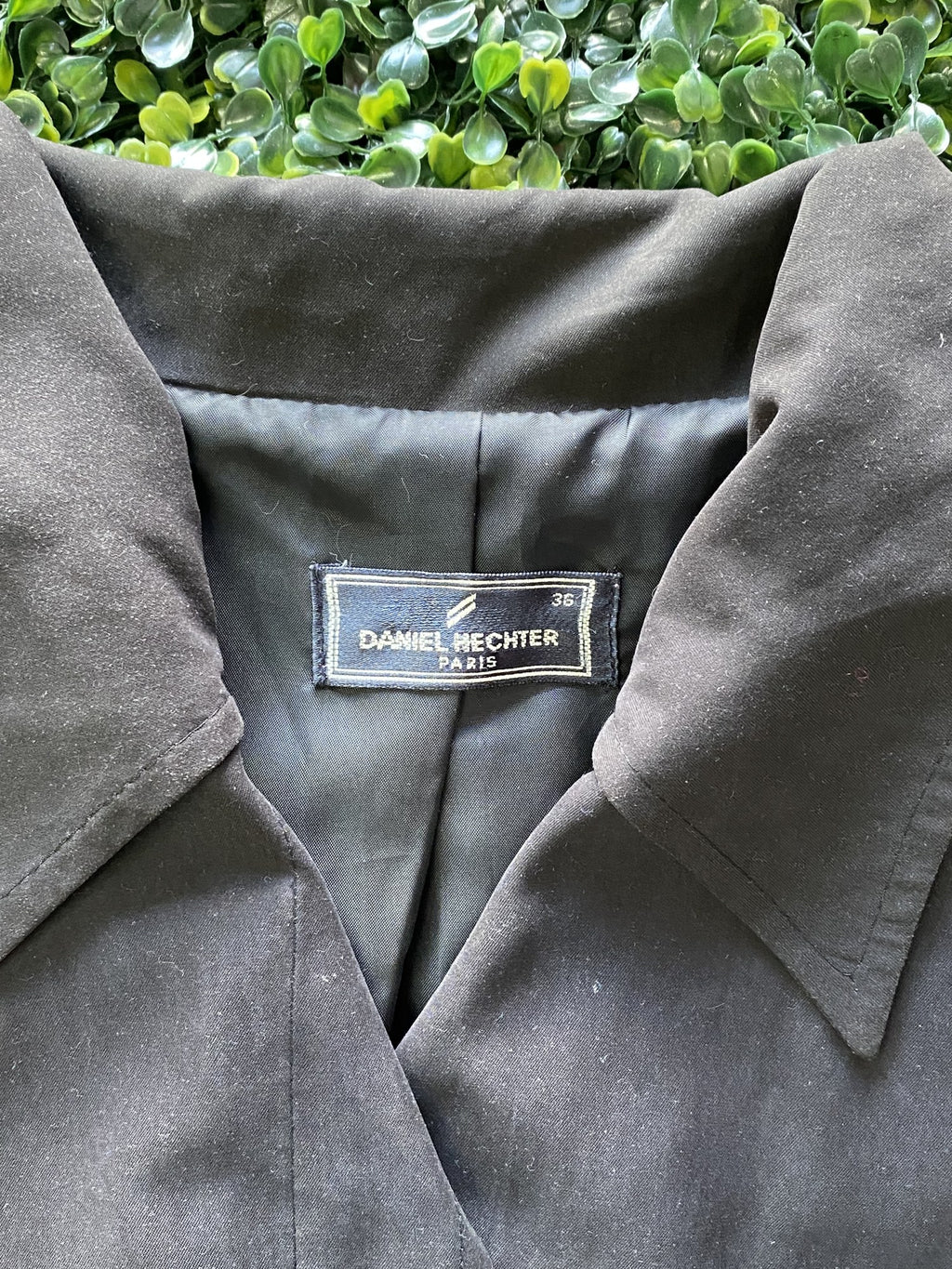 Daniel Hechter Paris Black Longline Tailored Coat — brand