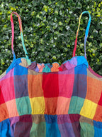Rainbow Check Sundress