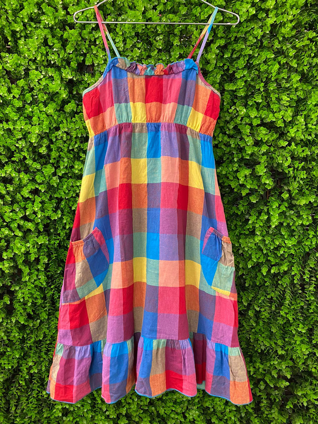 Rainbow Check Sundress