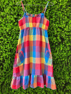 Rainbow Check Sundress