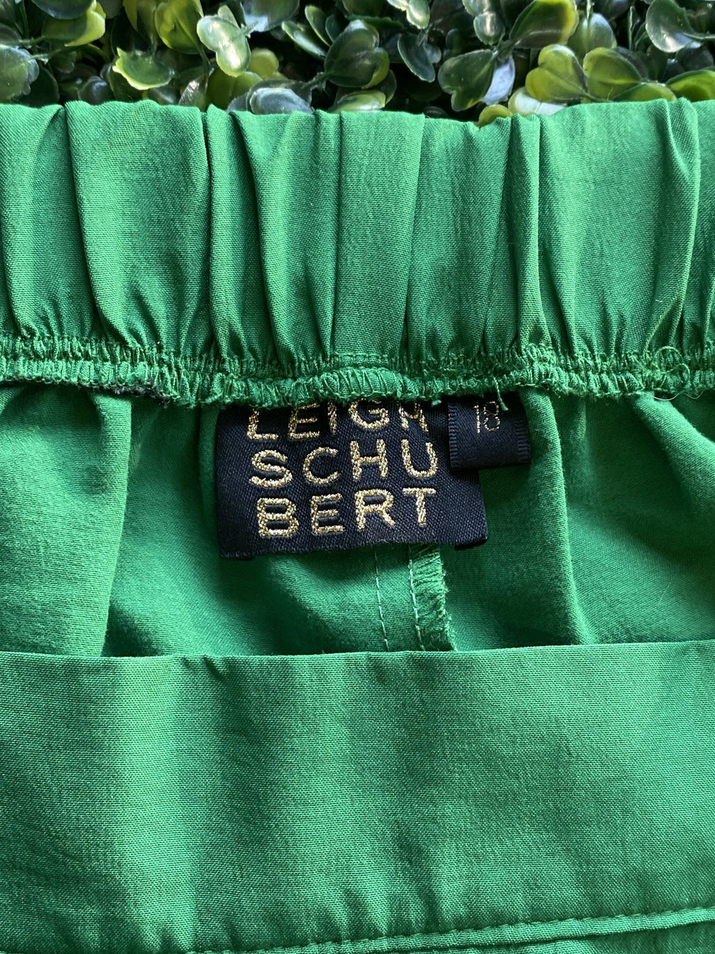 Leigh Schubert Emerald Green Tapered Trousers — brand
