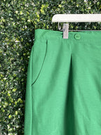 Leigh Schubert Emerald Green Tapered Trousers — detail