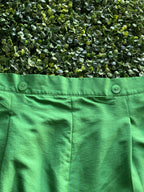 Leigh Schubert Emerald Green Tapered Trousers — detail