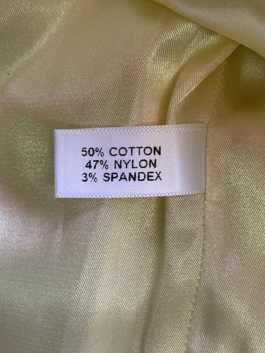Jenni Button Ivory Stretch Pencil Skirt — care