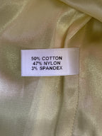 Jenni Button Ivory Stretch Pencil Skirt — care
