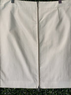 Jenni Button Ivory Stretch Pencil Skirt — detail